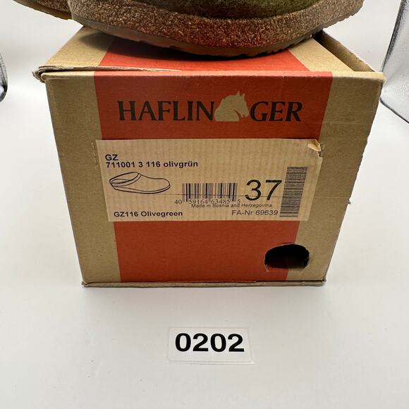 HAFLINGER Women's 37 Olive Green Wool Clog Made in Bosnia - Picture 5 of 7